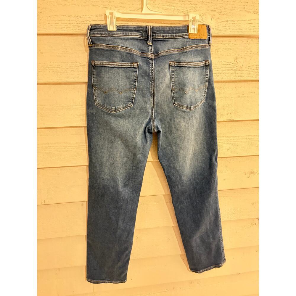 American Eagle Airflex+ Athletic Straight Jeans Medium Wash Stretch Denim 33x32 - Picture 7 of 10